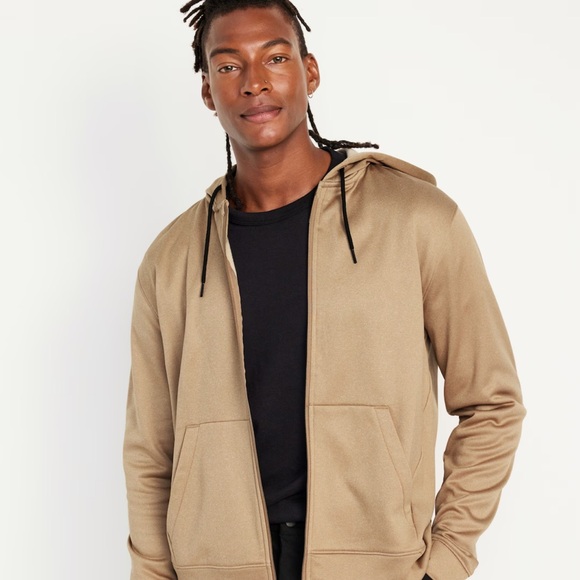 NWT OLD NAVY Performance Fleece Zip Hoodie Color: A Stone's Throw - Picture 2 of 5
